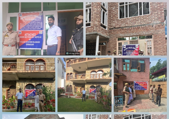 SRINAGAR POLICE ATTACHES PROPERTIES WORTH APPROX. ₹5 CRORES UNDER NDPS ACT; MAJOR BLOW TO DRUG NETWORKS UNDER NASHA MUKT Jammu and Kashmir ABHIYAN