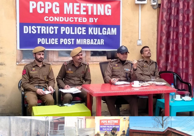 District Police Kulgam held a Police Community Partnership Group PCPG meeting at Police Post Mirbazar