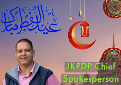 JKPDP Chief Spokesperson Syed Suhail Bukhari Greets people on the eve of Eid ul fitr 