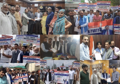 Apni Party Submits Memorandums to respective DMs in all 10 districts of the Valley