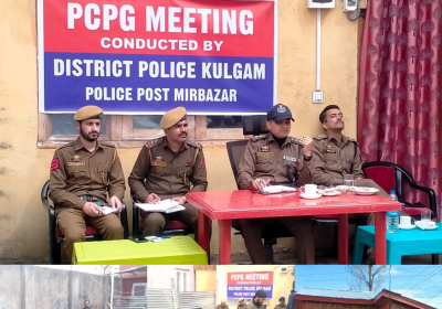 District Police Kulgam held a Police Community Partnership Group PCPG meeting at Police Post Mirbazar